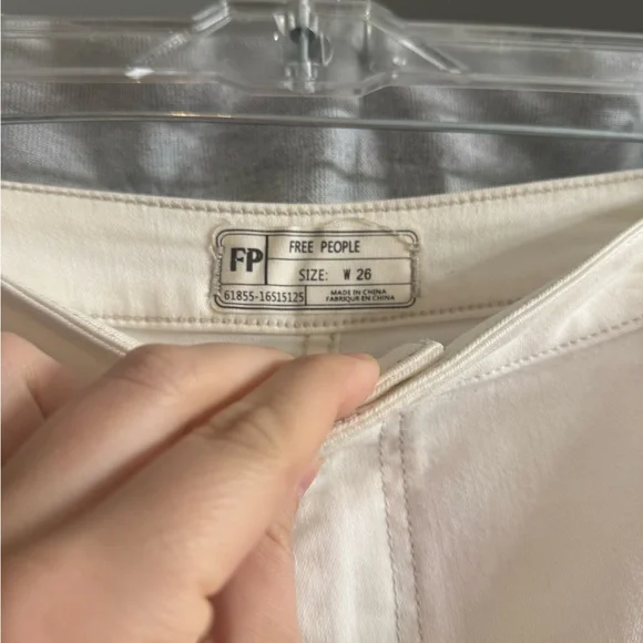 White Bell Bottom Free People jeans - Picture 6 of 6